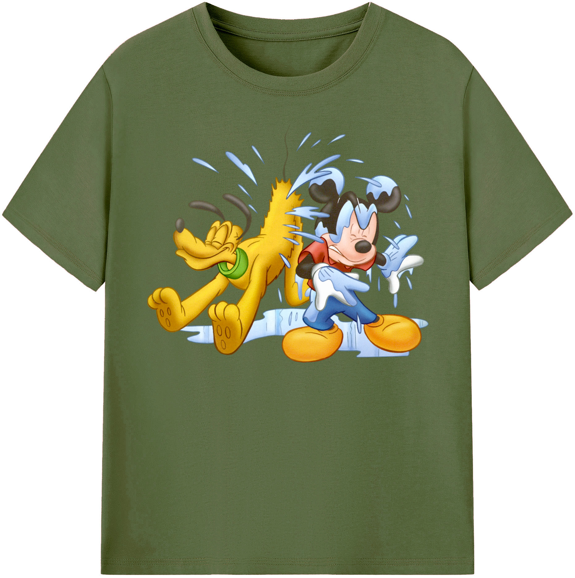 （画像用） ミッキーマウス Mickey Mouse 綿100％半袖Tシャツ（フロントプリント）